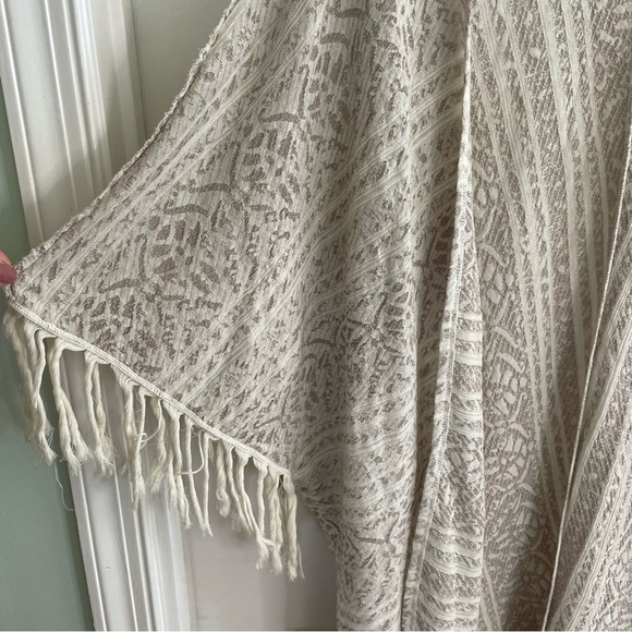 Free People Metallic Knit Cream Cardigan Size XS/S light romance boho dreamy - Picture 3 of 8